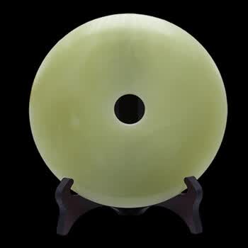 礼品 工艺礼品 静阁轩 玉石摆件 玉扣玉器平安扣摆件 玉璧家居玄关