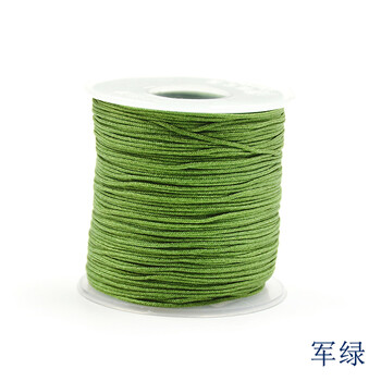 
                                                                                迈利达 台湾72#尼龙蒲公英佛珠线绳 珠宝线 手工DIY手绳编织线0.8mm 军绿一卷                
