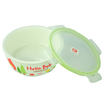 乐扣乐扣HelloBebe卡通陶瓷保鲜盒密封带盖微波盒儿童饭碗 HBB506/760ml