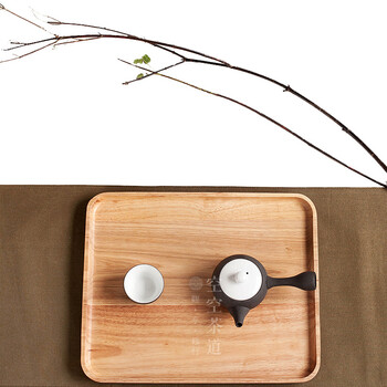
                                        空空茶道功夫茶具日式茶盘 水果托盘橡胶木茶盘 日式茶盘                