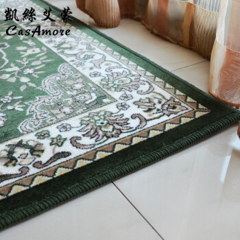 CasAmor现代高档免洗抗污地垫地毯 入户门厅进门门垫地垫浴室厨房卫生间防滑地垫脚垫定制 DT005绿色 800MMx1200MM