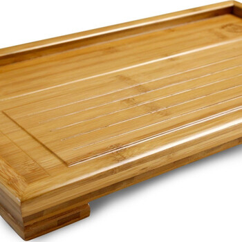 
                                        
                                                                                金镶玉 茶盘茶托 大平板 竹木实木功夫茶具茶道配件茶海57*36.5*4.5cm                
