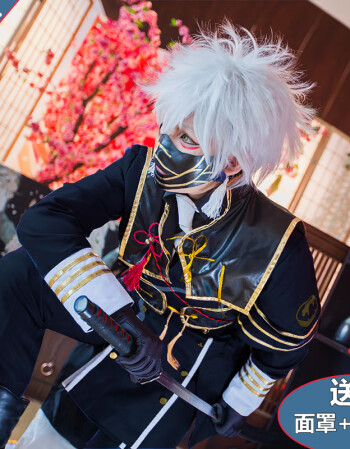 刀剑乱舞cos鸣狐cos刀男军装cos服全套套装动漫假发cosplay服现货 汉