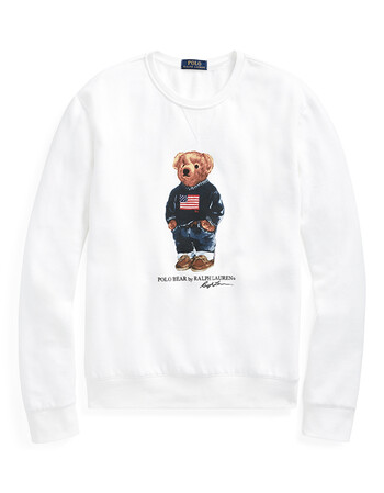 polo ralph lauren 男装polo bear小熊毛圈布运动衫rl10352 e86-白色