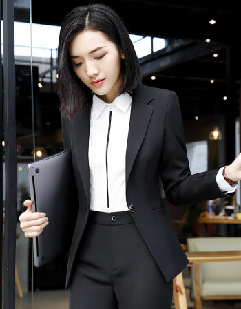 黑色西装 衬衫 裤子 l 商品名称:小西装西服套装女工作服西装女士职业