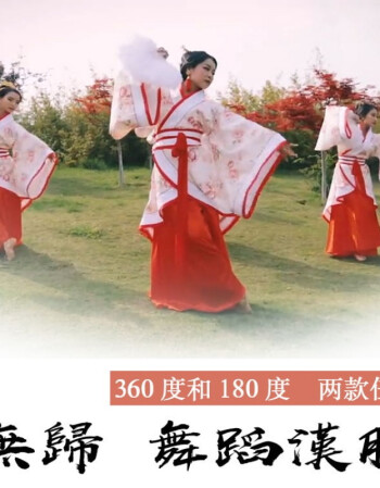 古装舞蹈仙女演出服唐装舞台装影楼摄影服装无归古典舞襦裙 花色360度
