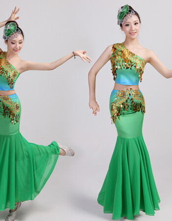 女装 旗袍/唐装 艾斯维斯(ace&weiss) 艾斯维斯傣族舞蹈服装修身成人