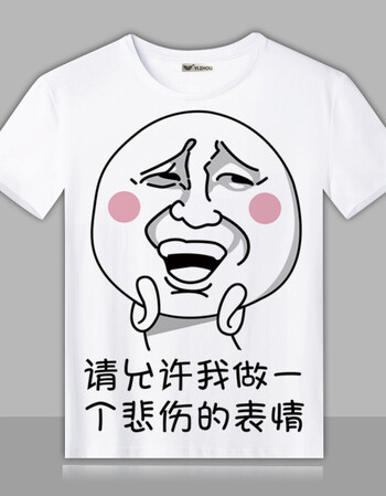 阿坡饵暴走漫画t恤短袖内涵段子段友 学生男女恶搞笑表情包衣服文字