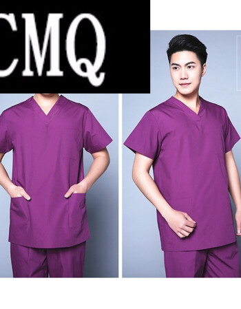 男女套装手术衣医生工作刷手服手术隔离衣sn3518 紫色男短袖款套装 s