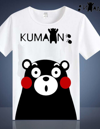 熊本熊t恤 动漫周边体恤短袖宅人熊本县萌熊衣服 kuma