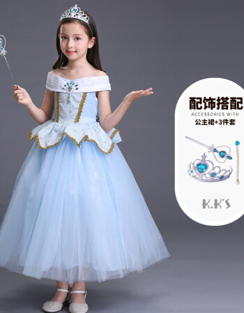 儿童睡美人爱洛公主裙子新年礼服冰雪奇缘秋冬季小女孩女童连衣裙