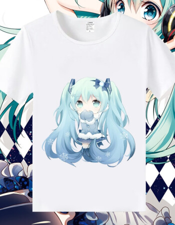 初音未来周边t恤 夏季短袖洛天依 miku二次元动漫男女