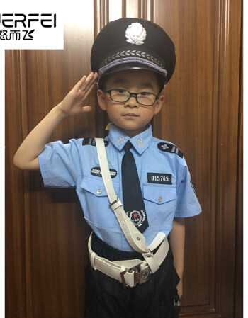 儿童小交警警察军装演出服幼儿园舞蹈服黑猫警长警服.