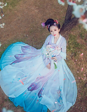 女装 旗袍/唐装 洛芊(luoqian) 新款汉服女菩提雪古装服装仙女齐胸