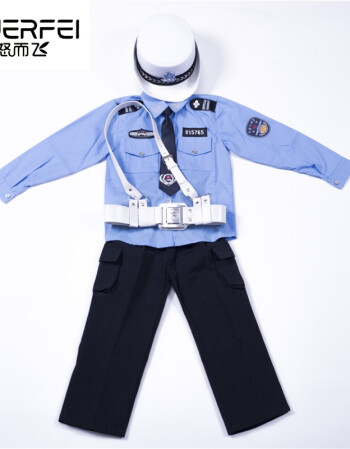 儿童警察服黑猫警长衣服小警察演出服男童幼儿园交警警官服装同款帅气