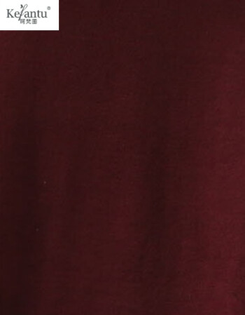 中长款t恤女春季磨毛菱形纹修身显瘦纯色大码短袖打底衫衣裙 酒红色