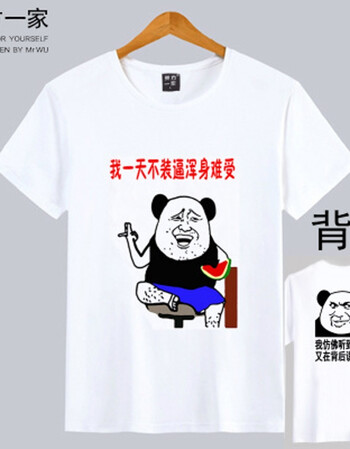 绿青婷暴走漫画t恤 短袖男女恶搞笑金馆长个性表情包带文字衣服 白色