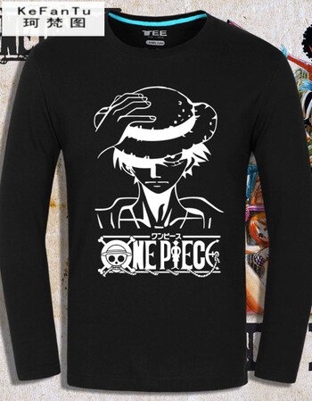 珂樊图海贼王长袖衣服游戏动漫t恤衫男路飞罗索隆乔巴