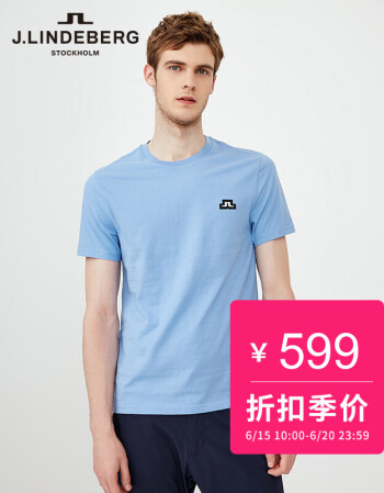 金林德伯格j.lindeberg男装夏新款时尚贴布logo棉质()