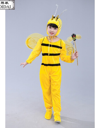 五一六一儿童节动物卡通舞蹈服小蜜蜂人偶童话剧幼儿园节日演出服 长