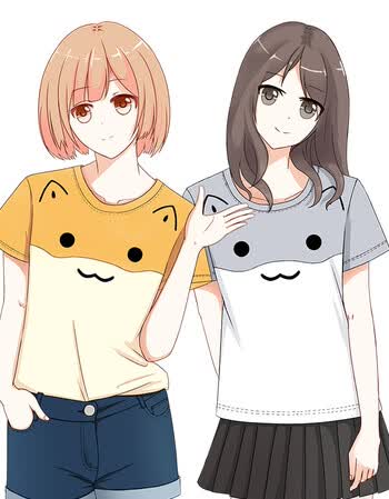 动漫t恤二次元衣服吃瓜仓鼠表情包短袖2017年新款女 小黄鼠 m