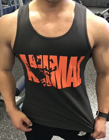 无袖健身教练衣服2018新品肌肉野兽健身运动背心男兄弟健美宽松训练