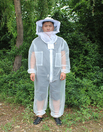 透气型防蜂服蜜蜂防蜂衣连体防护服 养蜂衣蜂帽蜂具养蜂工具sn5865