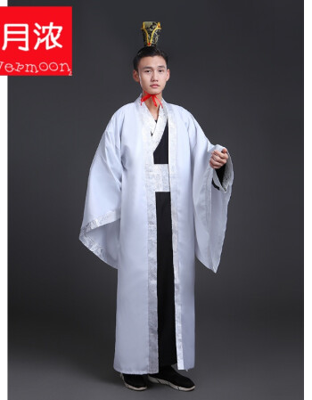 花月浓华服唐装古装古代服装汉服男男士曲裾书生 大臣
