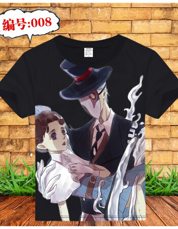 珂梵图第五动漫t恤漫画杰克园丁衣服机械师魔术人格短袖黑色008男款仔仔新品图片