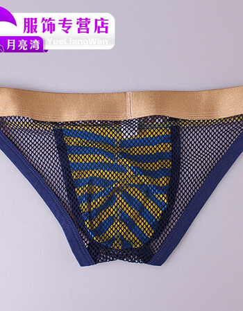 2018新品男土性感三角裤男土内裤三角冰丝透明情趣性感一片式夏低腰
