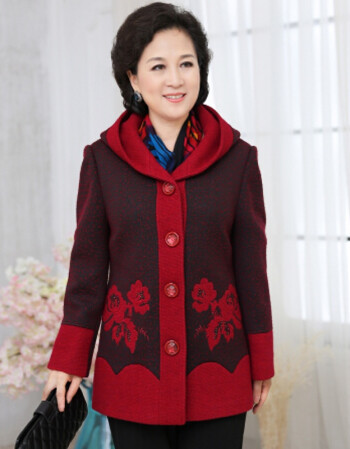 裕帛中老年女装冬装毛呢外套妈妈装春装老年人女装60