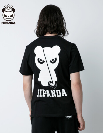 hipanda 你好熊猫 设计潮牌 新品 男款 刀片熊基本t恤