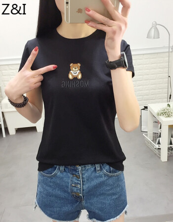 z&i2017夏天衣服女装ccdd短袖t恤女学生朵以短款宽松可爱百搭上衣
