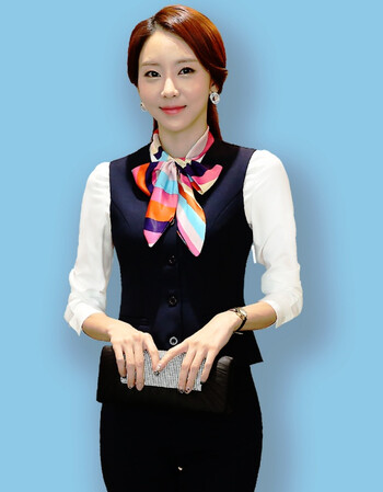 古莱登美容师工作服服务员酒店前台接待空姐制服职业套装女款秋冬装