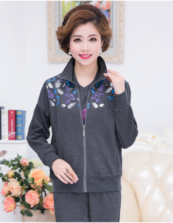 妈妈装秋装中年人运动服套装休闲中老年女春秋妇女婆婆装女装外套