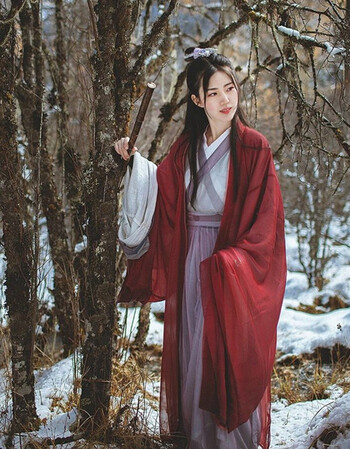 美女新品坊泳装女红色唯美女人v美女写盘子服装汉服汉服龙女酒影楼主题小学生古装图片