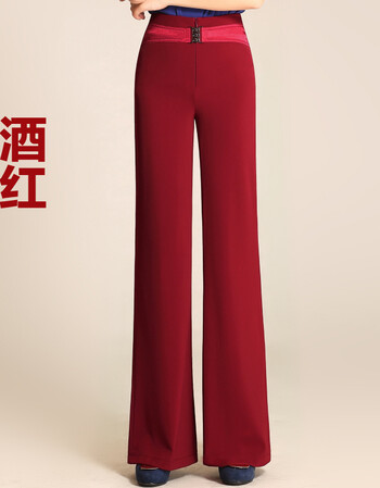 2016春夏新款女士阔腿裤长裤舞裤高腰休闲裤大脚裤甩裤阔脚裤 斯112酒