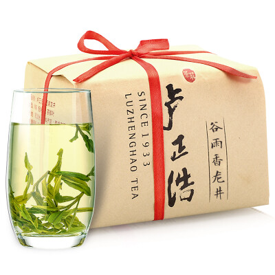 卢正浩 茶叶绿茶 雨前龙井茶叶春茶传统纸包西湖（5022089）200g