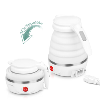 北歐歐慕（nathome）電熱水壺 食品級硅膠 折疊雙電壓燒水壺 NSH0701 旅行便攜 0.6L電水壺 二代升級款