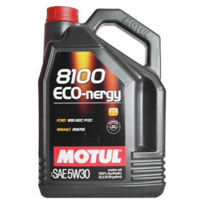 摩特（MOTUL）8100 ECO-NERGY全合成机油润滑油 5W-30 A5/B5 SL级 5L