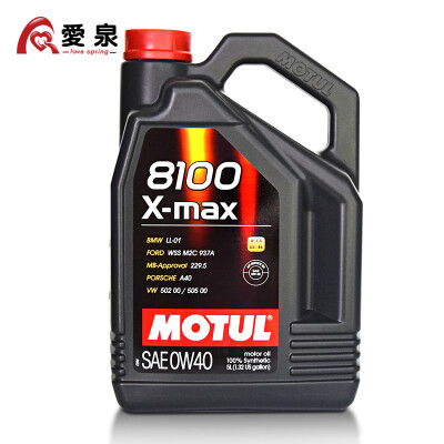 摩特（MOTUL）8100X-max 酯类全合成机油润滑油 0W-40 5L MAX 0W40 5L