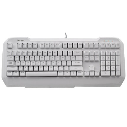 雷柏（Rapoo）V700 机械游戏键盘 机械青轴 白色版