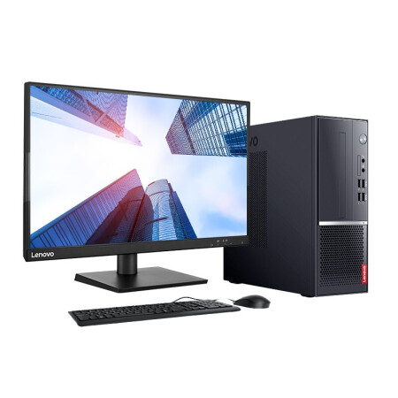 联想（Lenovo）扬天M4000Q定制商用电脑 +19.5英寸显示器 i3-10100/8G/256固态+1T 无光驱支持 win7/64位 GY