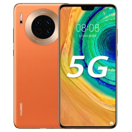 华为huaweimate30手机全网通4g手机智能手机5g版可选丹霞橙8256g5g版