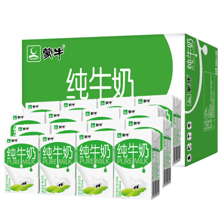 蒙牛 纯牛奶 pure milk 250ml*16 礼盒装 凑单品