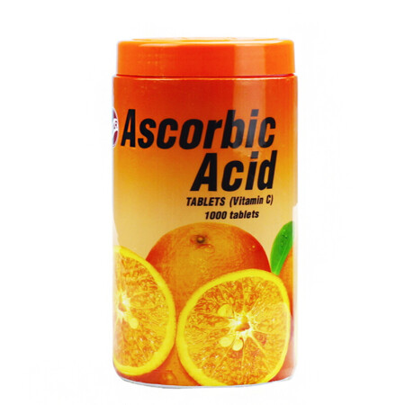 泰国patar ascorbic acid牌天然维生素c咀嚼片含片vc咀嚼糖橙味1000片