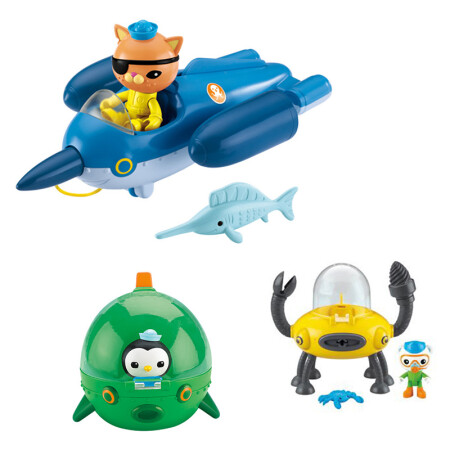 octonauts 海底小纵队 chj04 舰队组合装   t7014 灯笼鱼艇探险套装