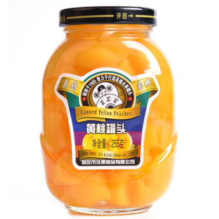 【京东超市】芝麻官 水果罐头 黄桃罐头 255g