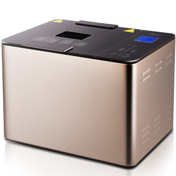 Midea/美的 面包機家用全自動智能不銹鋼機身觸摸 褐色