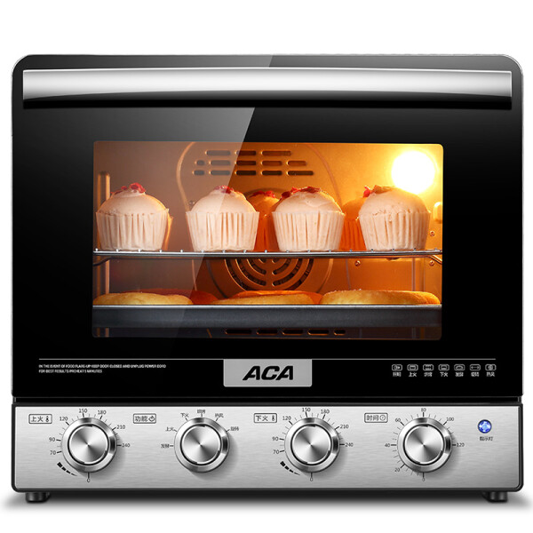 北美電器（ACA）38L立式電烤箱家用烘焙 背部渦輪熱風ATO-M38AC